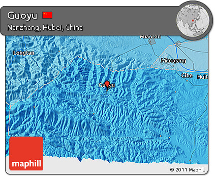 Political 3D Map of Guoyu