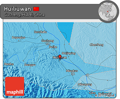 Political 3D Map of Huiliuwan