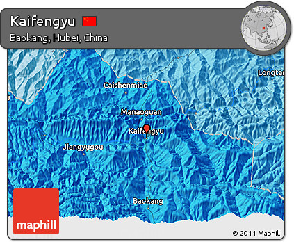 Political 3D Map of Kaifengyu