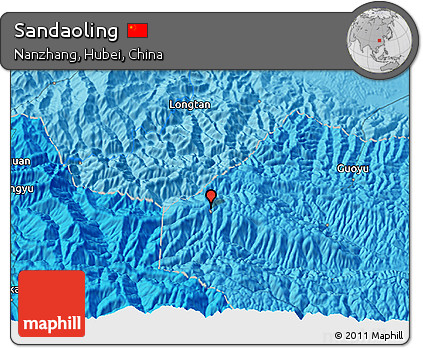 Political 3D Map of Sandaoling