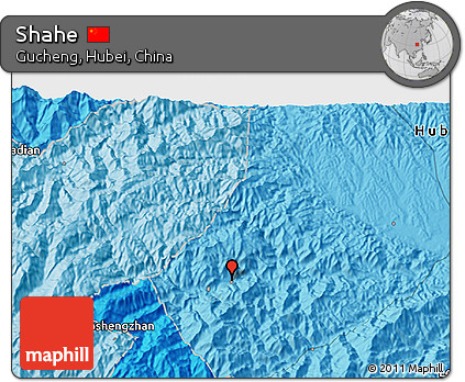 Political 3D Map of Shahe