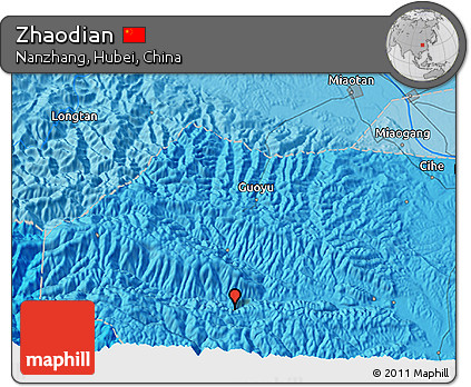 Political 3D Map of Zhaodian