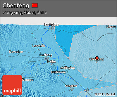 Political 3D Map of Chenfeng