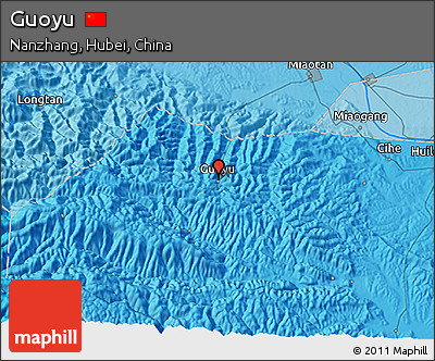 Political 3D Map of Guoyu