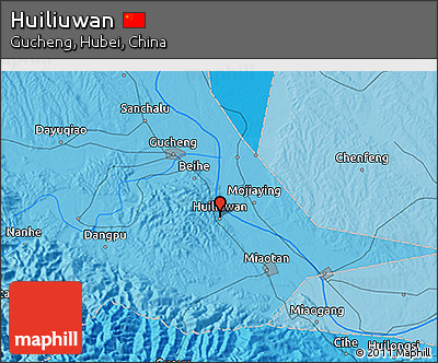 Political 3D Map of Huiliuwan