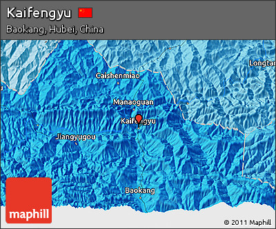 Political 3D Map of Kaifengyu