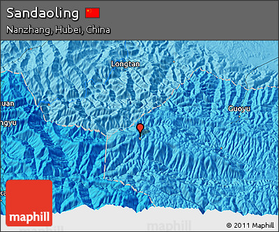 Political 3D Map of Sandaoling