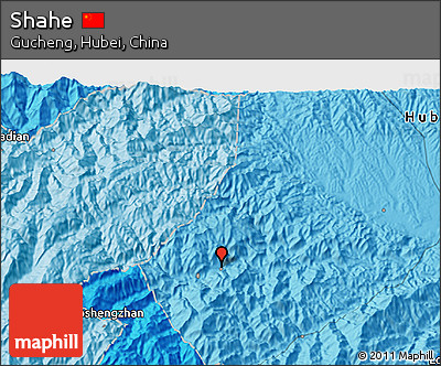 Political 3D Map of Shahe