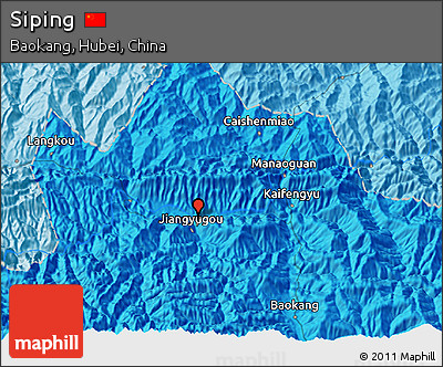 Political 3D Map of Siping