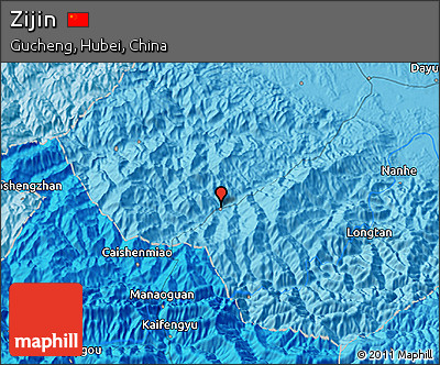 Political 3D Map of Zijin