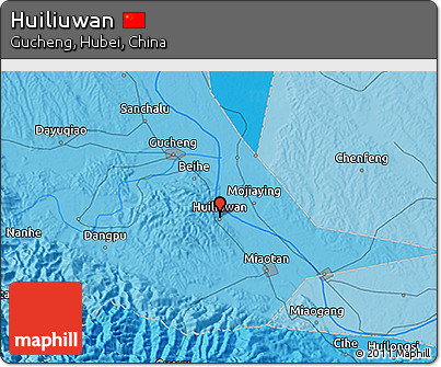 Political 3D Map of Huiliuwan