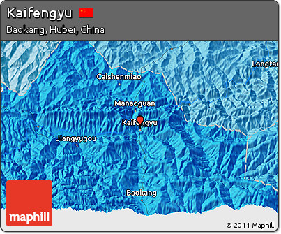 Political 3D Map of Kaifengyu