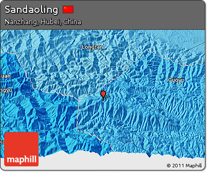 Political 3D Map of Sandaoling