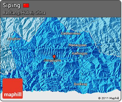 Political 3D Map of Siping