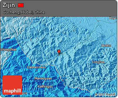Political 3D Map of Zijin