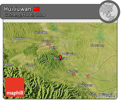 Satellite 3D Map of Huiliuwan