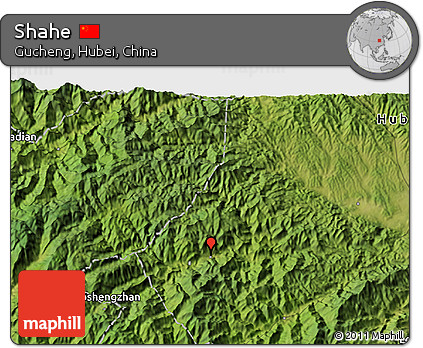 Satellite 3D Map of Shahe