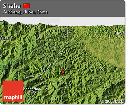 Satellite 3D Map of Shahe