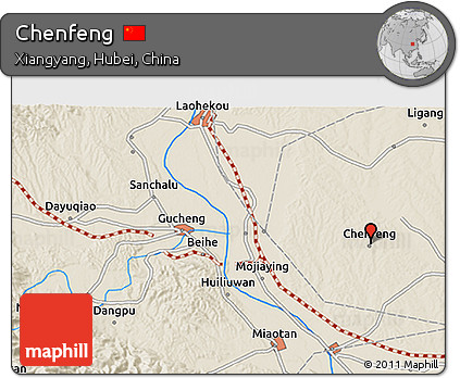 Shaded Relief 3D Map of Chenfeng