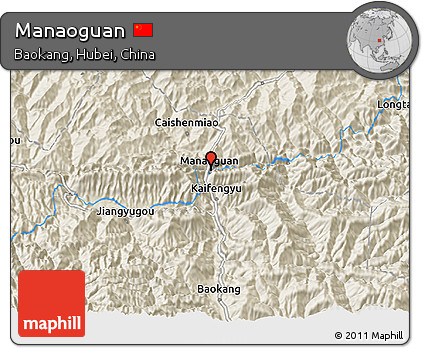 Shaded Relief 3D Map of Manaoguan