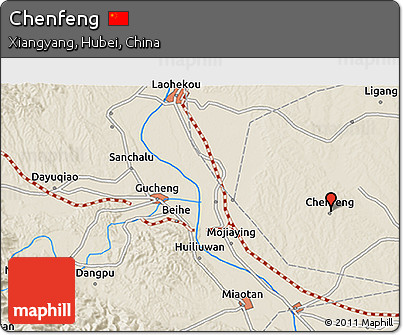 Shaded Relief 3D Map of Chenfeng
