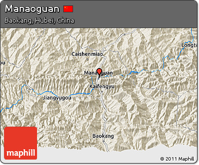 Shaded Relief 3D Map of Manaoguan