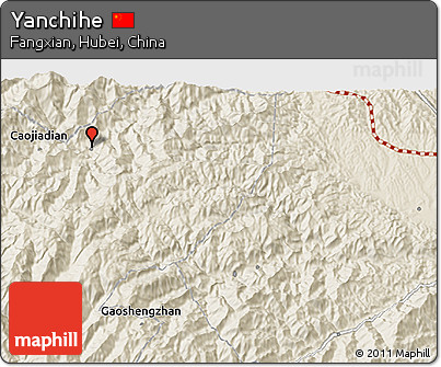 Shaded Relief 3D Map of Yanchihe