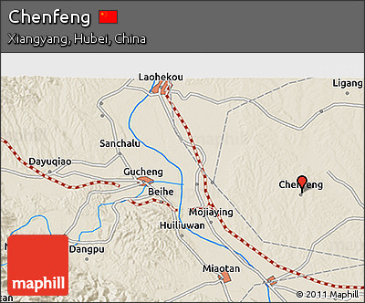 Shaded Relief 3D Map of Chenfeng
