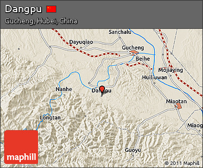 Shaded Relief 3D Map of Dangpu