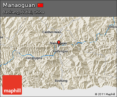 Shaded Relief 3D Map of Manaoguan