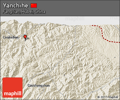 Shaded Relief 3D Map of Yanchihe