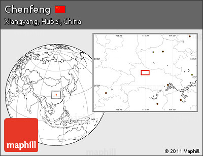 Blank Location Map of Chenfeng