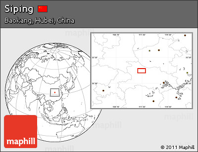 Blank Location Map of Siping