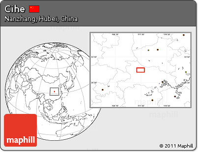 Blank Location Map of Cihe