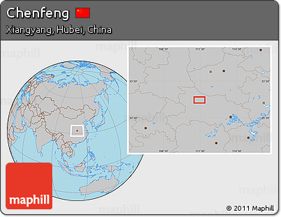 Gray Location Map of Chenfeng