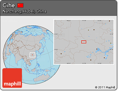 Gray Location Map of Cihe