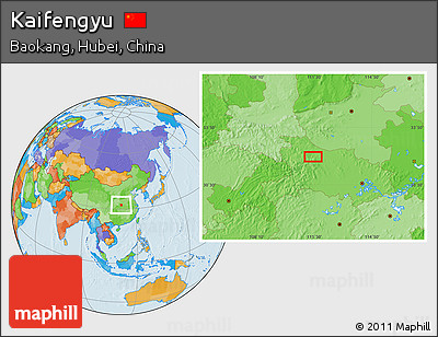 Political Location Map of Kaifengyu
