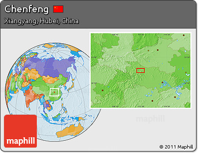 Political Location Map of Chenfeng