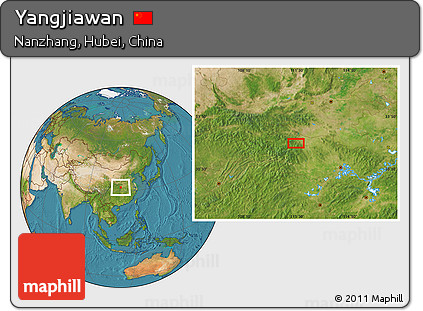 Satellite Location Map of Yangjiawan