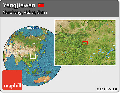 Satellite Location Map of Yangjiawan