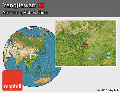 Satellite Location Map of Yangjiawan