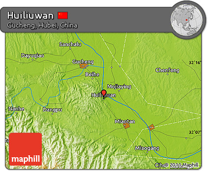 Physical Map of Huiliuwan