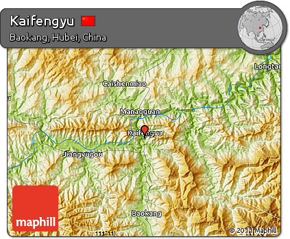 Physical Map of Kaifengyu