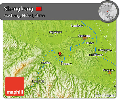 Physical Map of Shengkang
