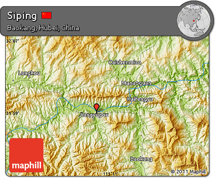 Physical Map of Siping
