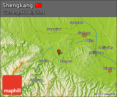 Physical Map of Shengkang