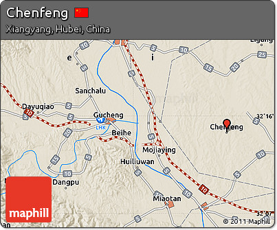 Shaded Relief Map of Chenfeng