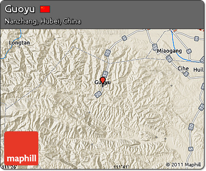 Shaded Relief Map of Guoyu