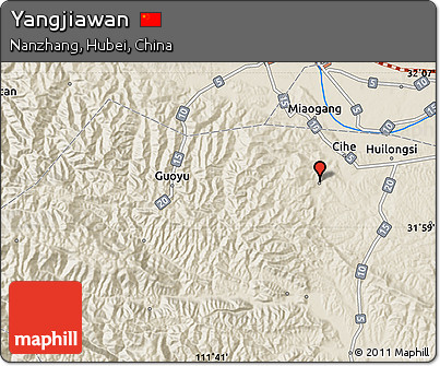 Shaded Relief Map of Yangjiawan