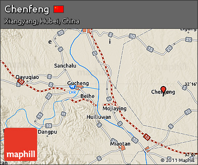 Shaded Relief Map of Chenfeng